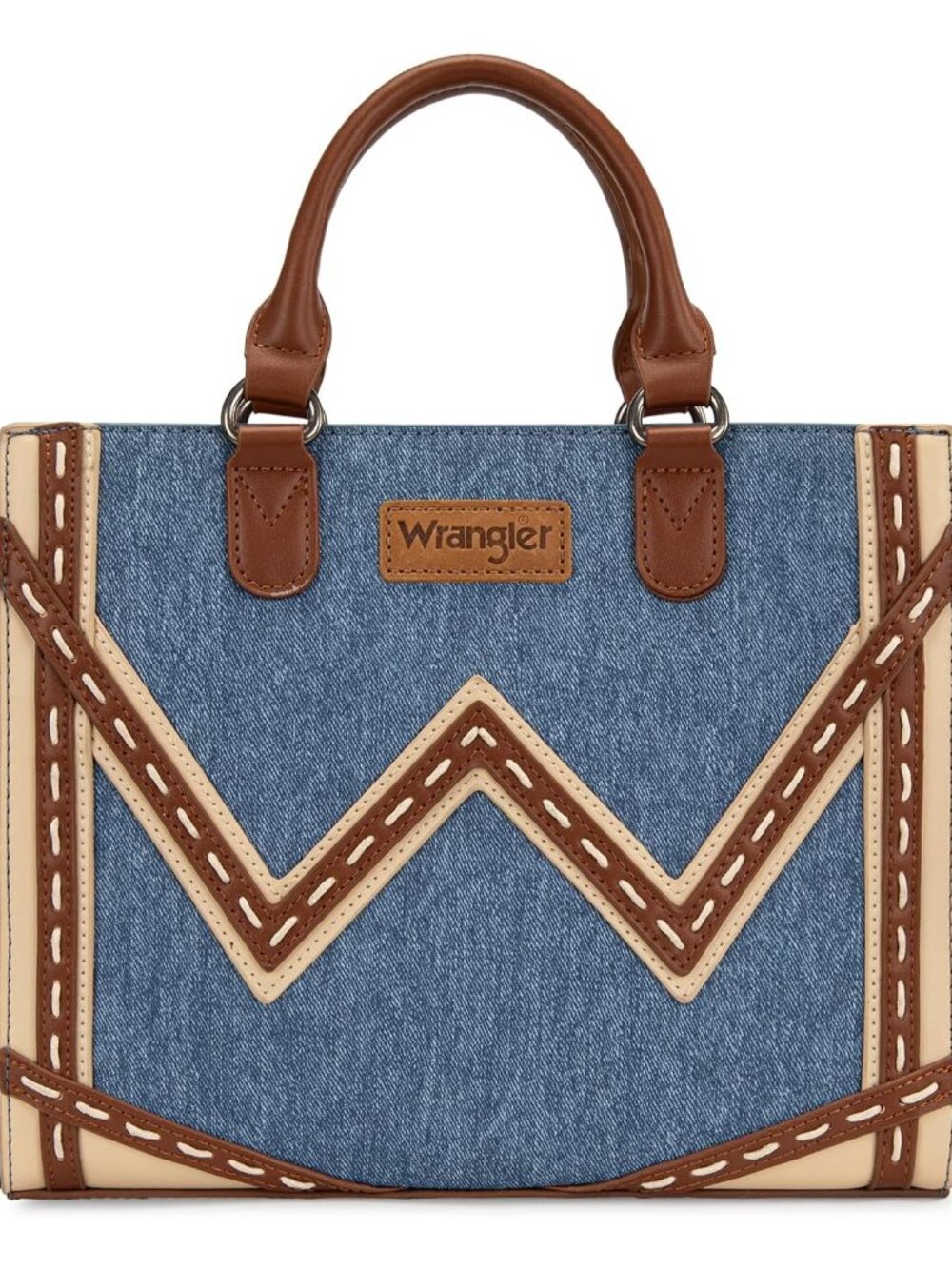 Wrangler Denim Tote Bags for Women Vintage Canvas Top Handle Handbags with Adjus